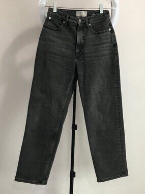 EVERLANE The Curvy Way-High Organic Cotton High Waist 5 Pocket Crop Jeans